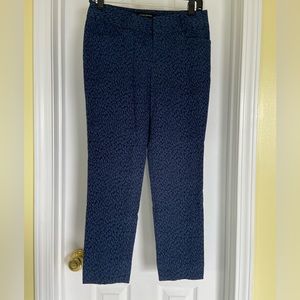 Blue leopard print pants
